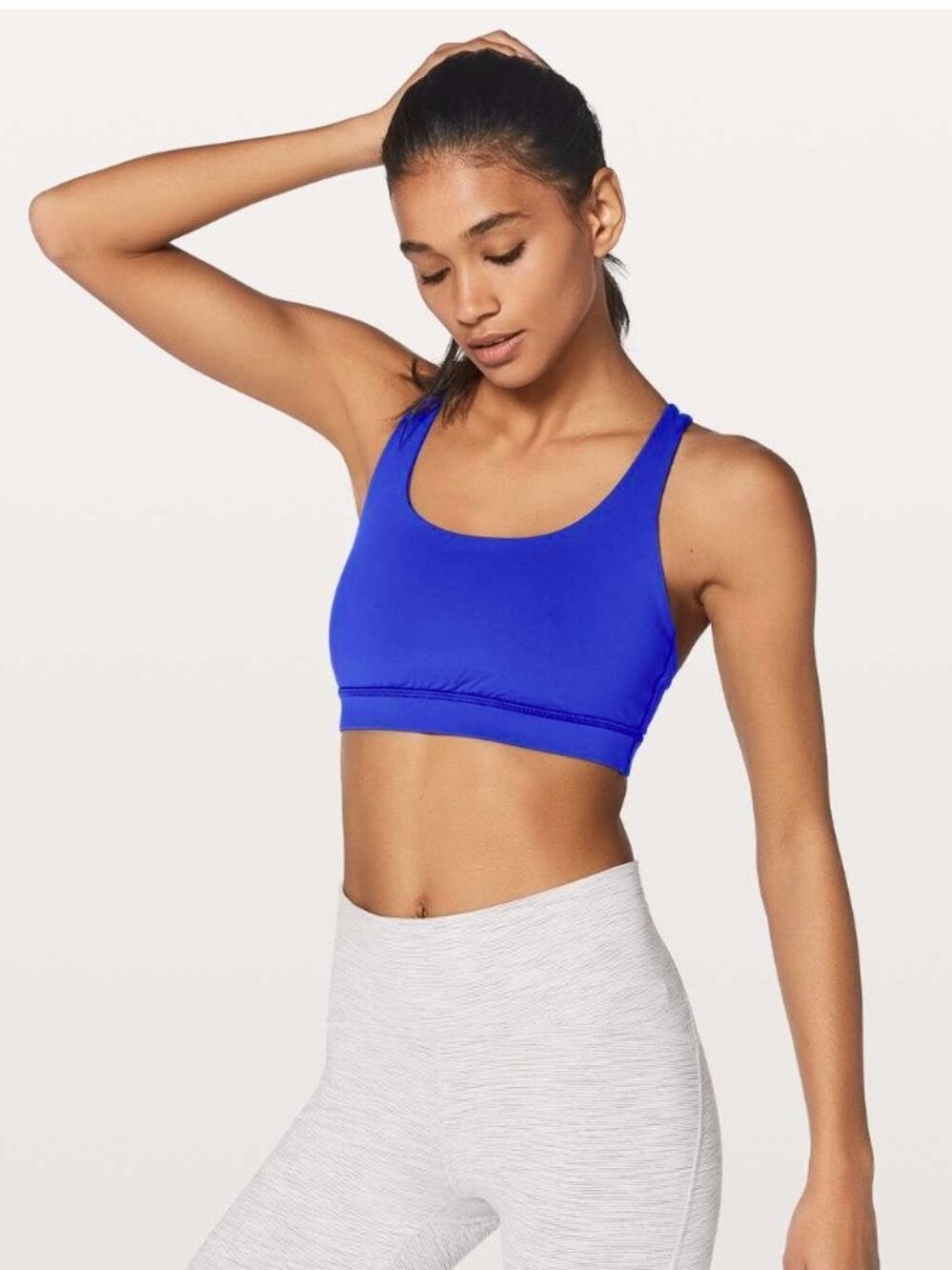 LULULEMON Energy Bra Dark Royal Blue Medium Support Sports Bra size 8